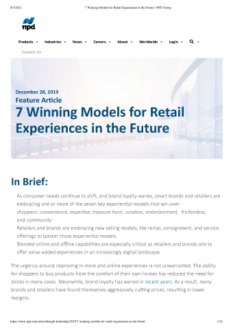 7 Winning Models for Retail Experiences in the Future _ NPD Group